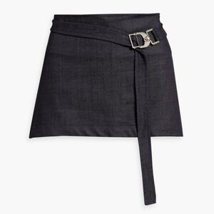 EB DENIM Belted Dark Denim Mini Skirt